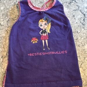 Bisol Purple Tank Top with Cartoon Design Besties Not Bullies Girls 7